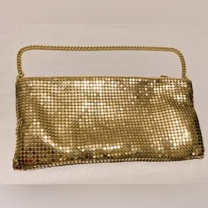 STYLE AND CO GOLD TONE EVENING PURSE/chain strap EXCELLENT CONDITION SEE PICS